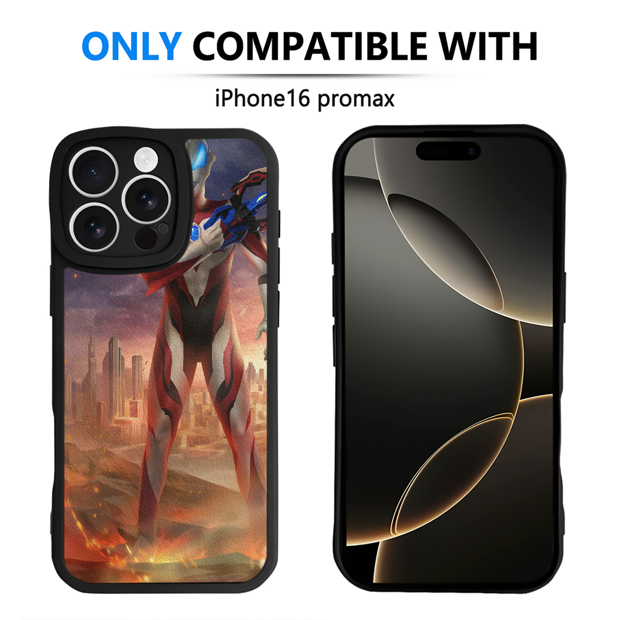 （画像用） ウルトラマン Ultraman 【iPhone 16シリーズ対応】シリコンスマホケース（レザー調） 材質：シリコン